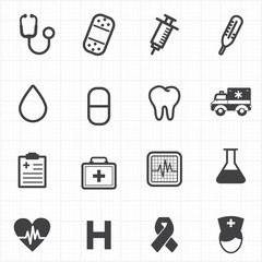 Healthcare medicine icons set