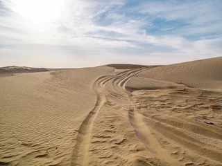 Zelfklevend Fotobehang sand dune of Sahara desert in Tunisia © pavel068