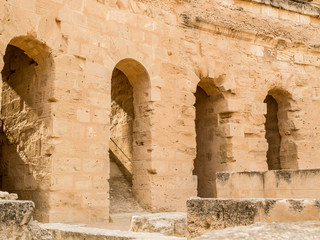 ruins of ancient colosseum in North Africa