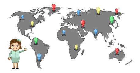 International Office and Connection - Social Network Concept