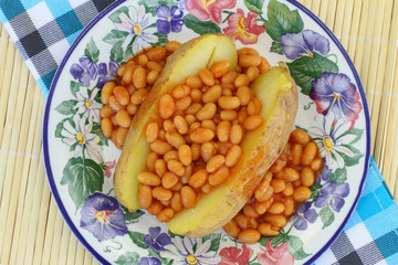Jacket potato with baked beans