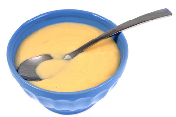 Un bol de crème anglaise