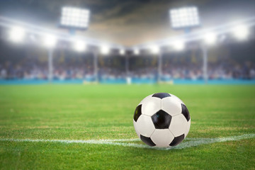 Fußballstadion mit Fußball