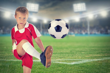 Fussballer im Stadion