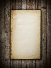 Old book on wood background