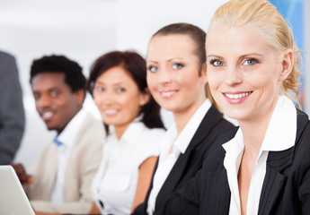 Fototapeta premium Portrait Of Happy Businesswoman