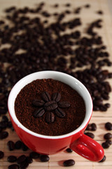 Finely Ground Coffee.