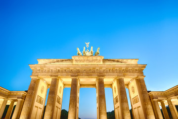 Brandenburg gate at night, Berlin