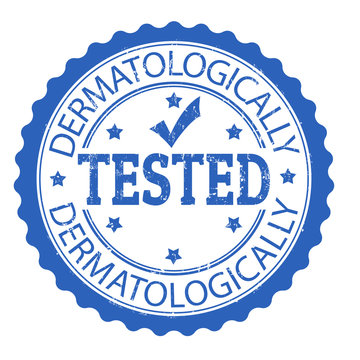 Dermatologically tested stamp