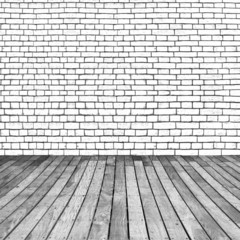 Wooden and brick background