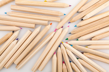 Pencils over white