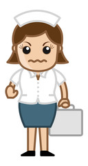 Angry Nurse - Doctor & Medical Character Concept