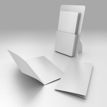 3D blank box display or stand with broadside