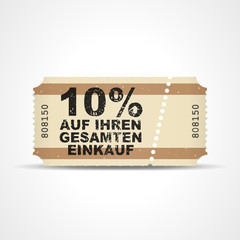 ticket v3 10% auf das gesamte sortiment I