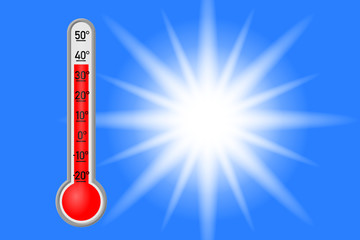 Obraz premium hitze thermometer II