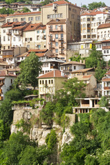 Fototapeta na wymiar View from attractive town Veliko Tarnovo situated in Bulgaria