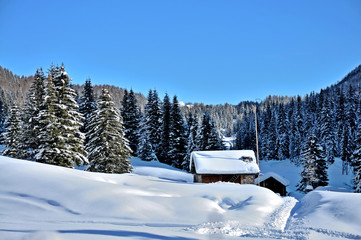 Baita tra la neve