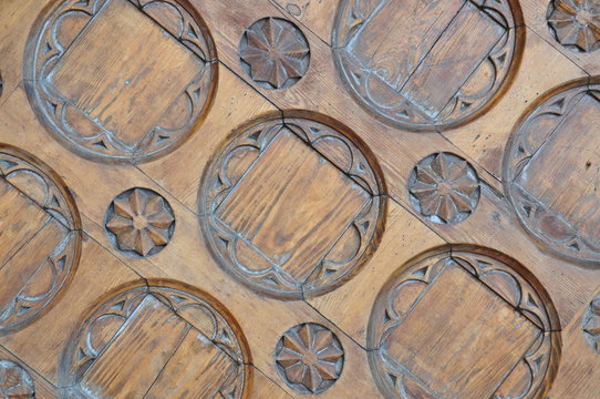 Details of decorative doors from Italy Trydent, background