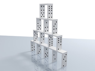 3d illustration of domino