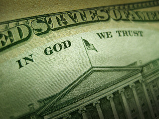 American Dollar In God We Trust Inscription