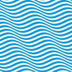 Op art waves. Optical illusion striped seamless pattern.