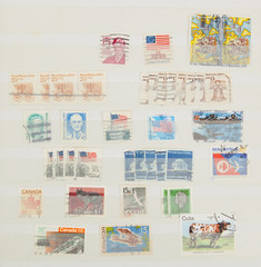 Collection of old American stamps