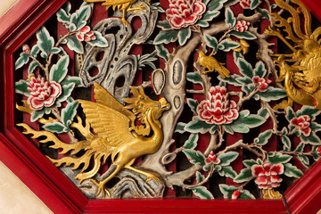 Wooden bird decoration