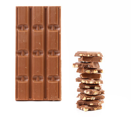Milk chocolate bar with nuts