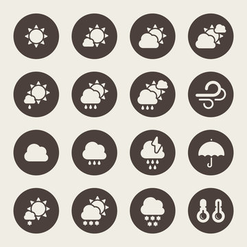 Weather day icons set
