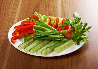 vegetable arrangement .