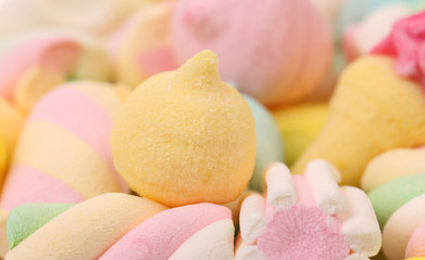Different colorful marshmallow.