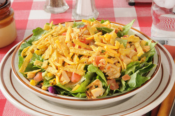 Closeup of taco salad