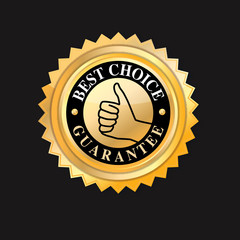 best choice label vector illustration
