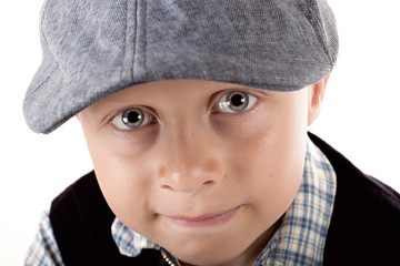 Junge mit Mütze - retro style