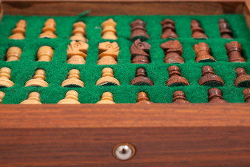 Naklejka premium Wooden Chess Pieces