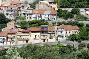 Fototapeta na wymiar Old Houses and City, Lamezia Terme, Calabria, South Italy