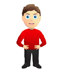 Angry Man With Hands On Hips