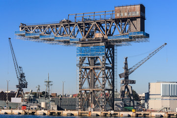 cranes in Sydney harbour