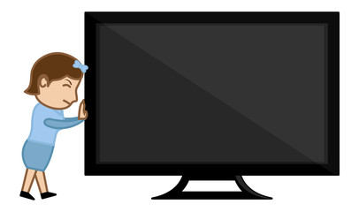 Time to Buy a New TV - Business Cartoons Vectors