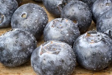 Macro image of fresh Summer blueberries