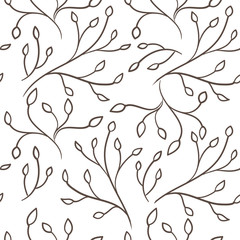 Wallpaper with leaves pattern