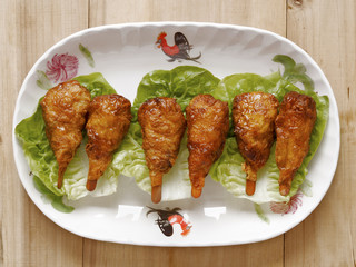 vegetarian mock chicken drumsticks
