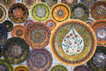 Colorful Turkish ceramic plates