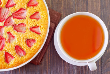 pie with strawberry