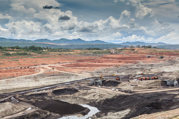 open pit lignite mine