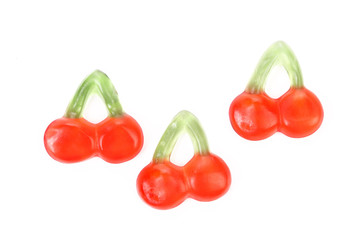 Fruit jelly in form of cherries.