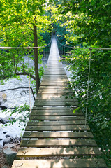 Fototapety  Swedish suspension bridge over Morrum river
