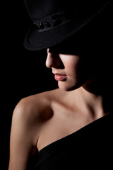 Portrait of beautiful girl in hat