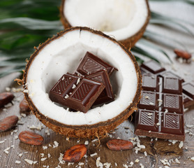 Coconut and chocolate