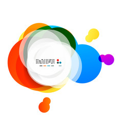 Abstract rainbow circles modern background